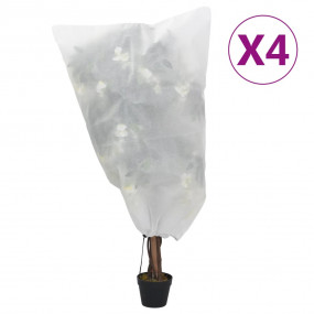 Plant Fleece Cover Set of 4 White 100% polypropylene La...