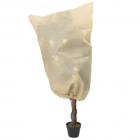 Plant Fleece Cover Set of 4 Beige
