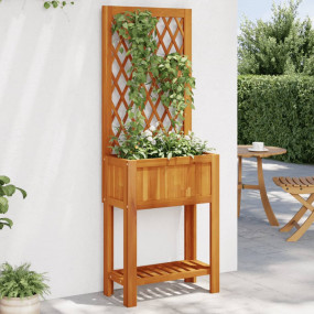 Planter Natural Wood Solid Acacia wood Medium Planters ...
