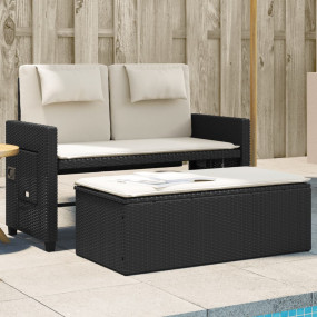 Garden Bench Black and Cream White