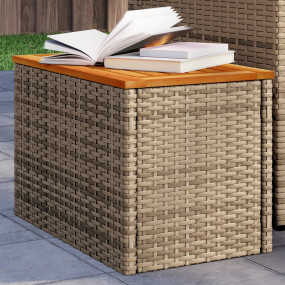 Garden Side Table Beige and brown