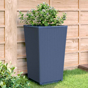 Garden Planter Set of 2 Blue grey Polypropylene 12.8x12...