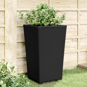Garden Planter Set of 2 Black PP (polypropylene)