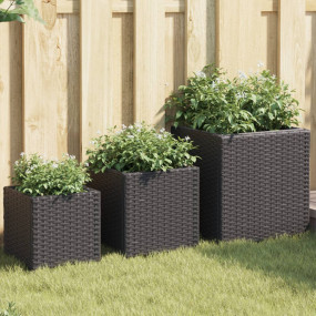 Garden Planter Black PE Rattan Small Durable Garden Pla...