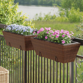 Planter Brown Steel wire, PE rattan, plastic Medium Pla...