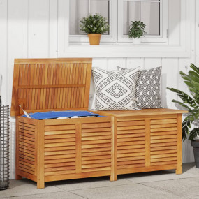 Garden Storage Box Natural Solid Acacia wood 59.1 x 19....