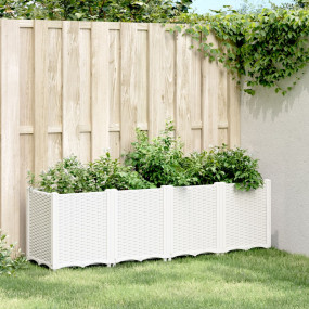 Garden Planter White Polypropylene Large Modular