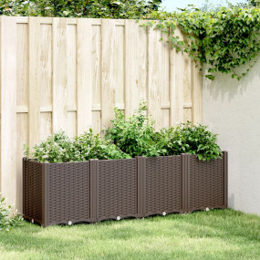 Garden Planter Brown Polypropylene 63 x 15.7 x 20.9 in ...