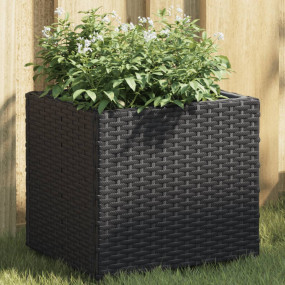 Garden Planter Black Powder-coated Steel Medium Durable