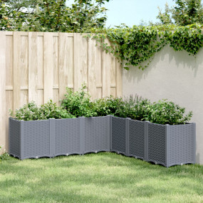 Garden Planter Blue Grey Polypropylene Large Modular
