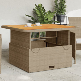 Garden Table Beige and Brown