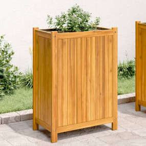 Garden Planter Natural Solid Acacia wood Medium Decorat...