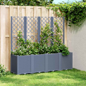 Garden Planter Blue Grey Polypropylene 63 x 15.7 x 55.1...