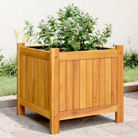 Garden Planter Natural wood Solid Acacia wood Medium Du...