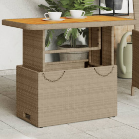 Garden Table Beige and brown