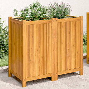 Garden Planter Natural Wood Solid Acacia wood Medium