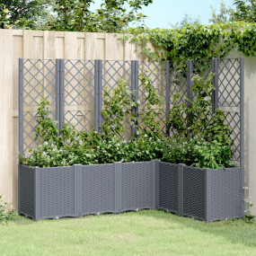 Garden Planter Blue Grey Polypropylene Large Modular