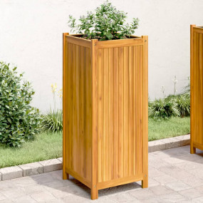 Garden Planter Natural Wood Solid Acacia wood 39.4 in h...