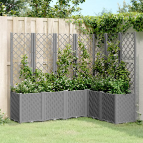 Garden Planter Light grey Polypropylene Large Modular