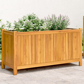 Garden Planter Natural Solid acacia wood Decorative Inl...
