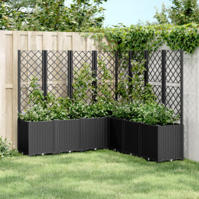 Garden Planter Black Polypropylene Modular Garden Plant...