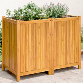 Garden Planter Natural Solid Acacia wood Medium Decorat...