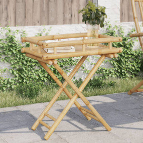 Folding Tray Table Natural Bamboo Bamboo Small Foldable