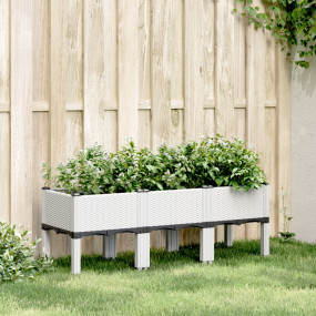 Garden Planter White Polypropylene 47.2x15.7x16.5 in Pl...
