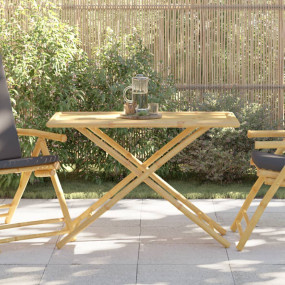 Garden Table Natural Bamboo 43.3 in x 21.7 in x 29.5 in...