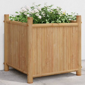 Planter Natural Bamboo Bamboo 15.7 in x 15.7 in x 15.7 ...
