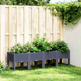 Garden Planter Blue Grey Polypropylene Large Durable