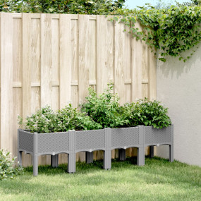 Garden Planter Light grey Polypropylene 63 x 15.7 x 16....