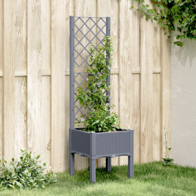 Garden Planter Blue Grey Polypropylene 15.7 x 15.7 x 55...