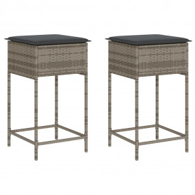 Garden Bar Stool Grey