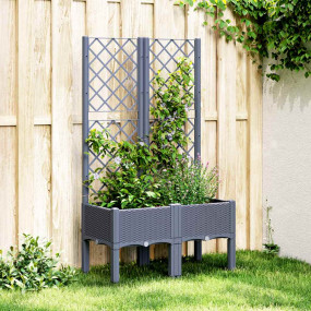 Garden Planter Grey Polypropylene Large Durable Garden ...