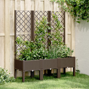 Garden Planter Brown Polypropylene 47.2 x 15.7 x 55.9 i...