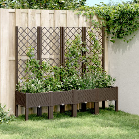 Garden Planter Brown Polypropylene (PP) Large Durable