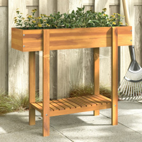 Garden Raised Bed Natural wood Solid acacia wood Compac...