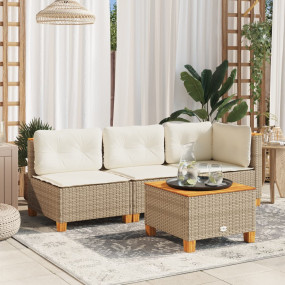 Garden Table Beige and Brown