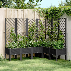 Garden Planter Black Polypropylene Large Garden Planter
