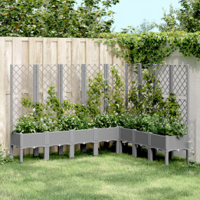 Garden Planter Light Grey Polypropylene 78.7 x 63.0 x 5...