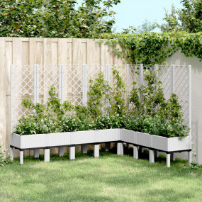 Garden Planter White Polypropylene Large Decorative Inl...