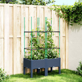Garden Planter Blue Grey Polypropylene