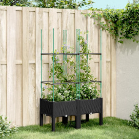 Garden Planter Black Polypropylene Medium Garden Plante...