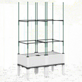 Garden Planter White PP (Polypropylene) 31.5 x 15.7 x 5...