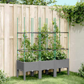 Garden Planter Light grey Polypropylene Large Garden Pl...