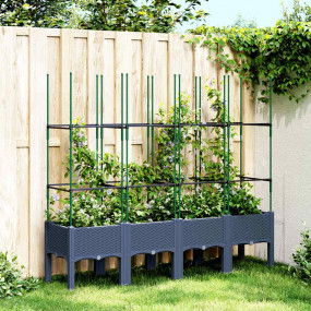Garden Planter Blue grey Polypropylene Large Durable