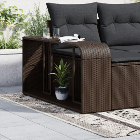 Storage Shelf Brown PE rattan, powder-coated steel Medi...