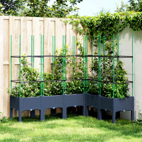 Garden Planter Blue grey Polypropylene (PP) Large Durab...