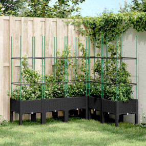 Garden Planter Black Polypropylene Large Durable Garden...